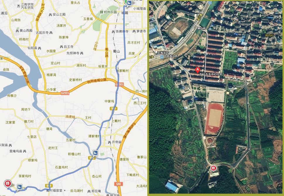 萧山自驾地图——三清茶厂——点击查看大地图